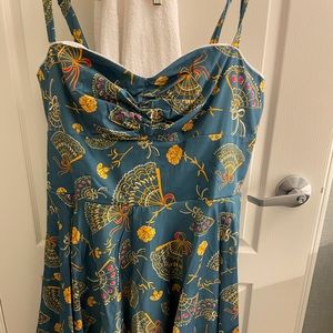 NWT pinup girl clothing Spanish fans dress 4x